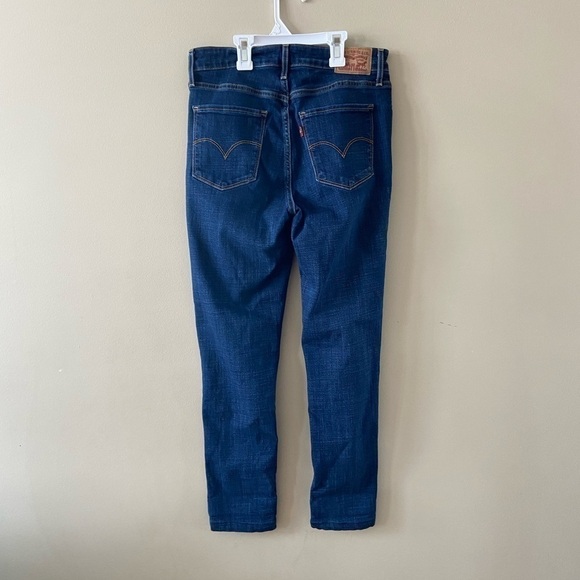 LEVIS 721 High Rise Skiny Womens Jeans Size 28 Dark Indigo Dark Wash - Picture 7 of 13